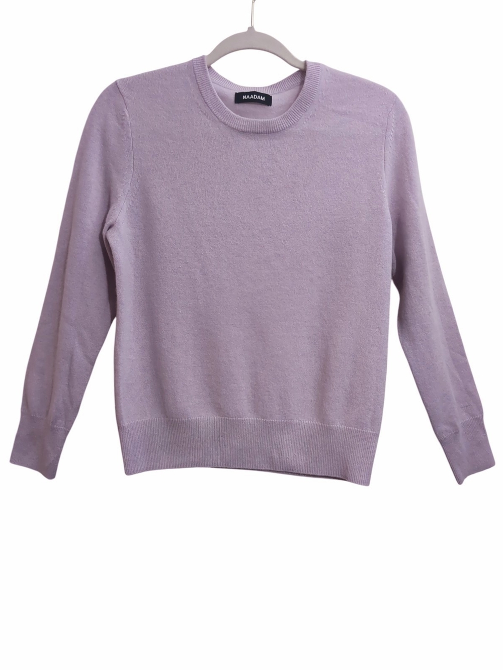 NAADAM 100% Cashmere Knit Crewneck Sweater Lavender Size Small Capsule Wardrobe